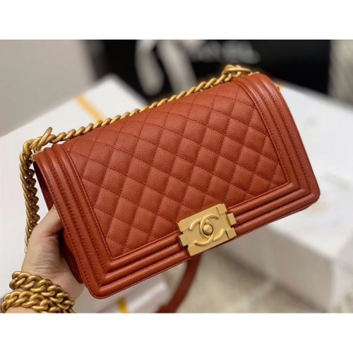 Chanel Boy bag brown 25CM CB343336211091